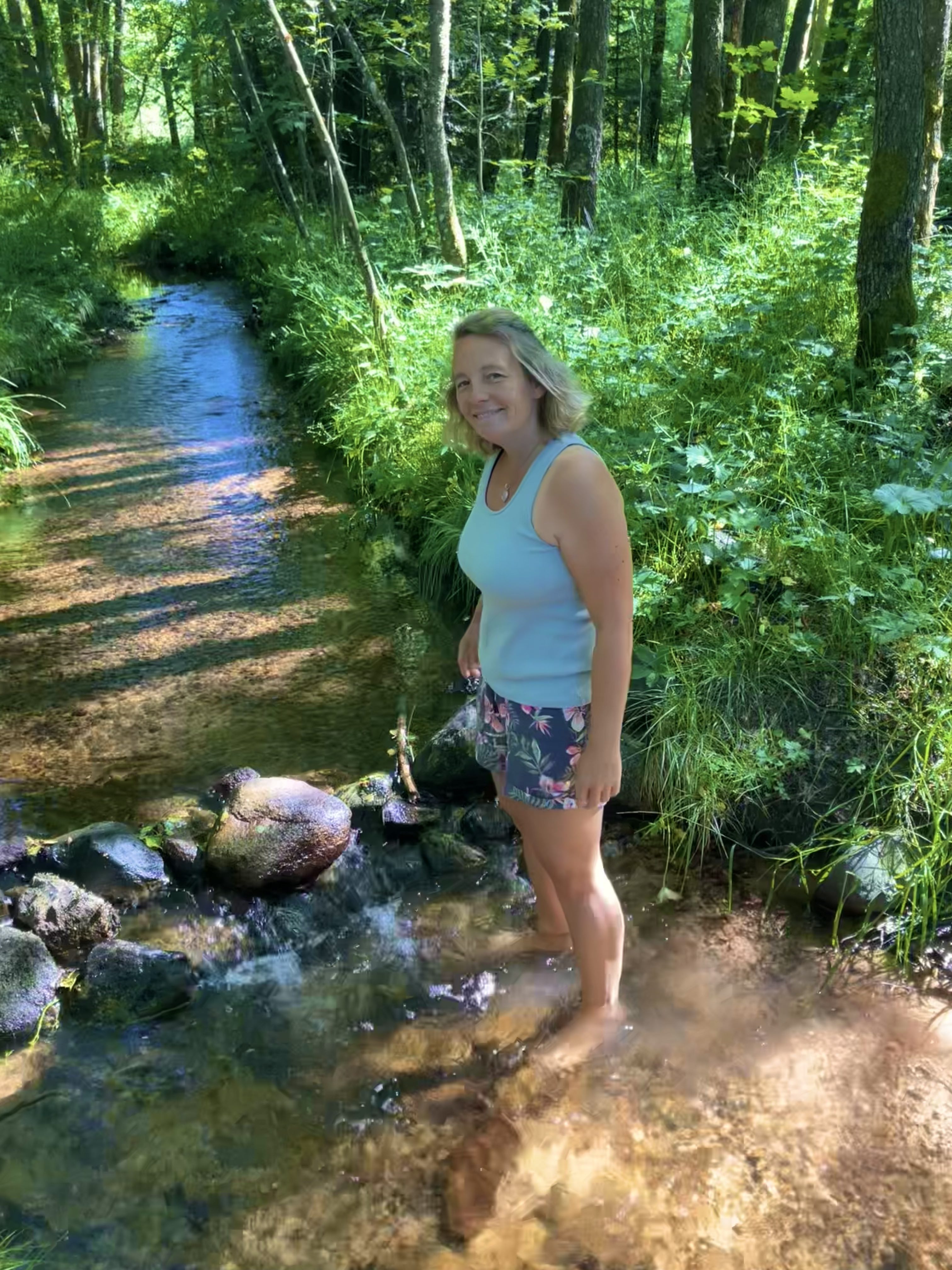 Linda Wessels in de natuur